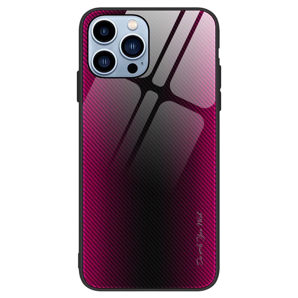 Telefoncover til iPhone 15 Pro Max Carbon Fiber Texture Hærdet glas Blødt TPU telefoncover Telefoncover til iPhone 15 Pro Max Carbon Fiber Texture Hærdet glas Blødt TPU telefoncover